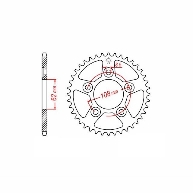 rear sprocket Aluminium, Aprilia/Cagiva Z