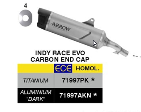 ARROW Indy Race Evo Titanium Exhaust for Honda NC750X RH23 2025-