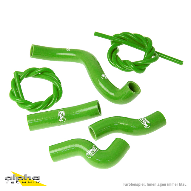 SAMCO SPORT Silicone Hose Kit green for Kawasaki Z750 Z750R Model Year 2007-2012