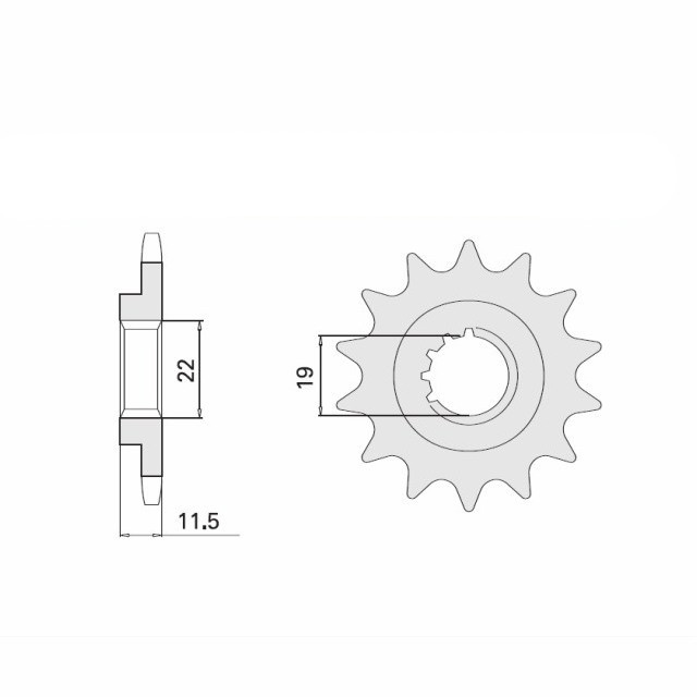 DID chain Kit with 428VX chain, Standard Colour, for Kawasaki KLX125, Model Year 2003-2006