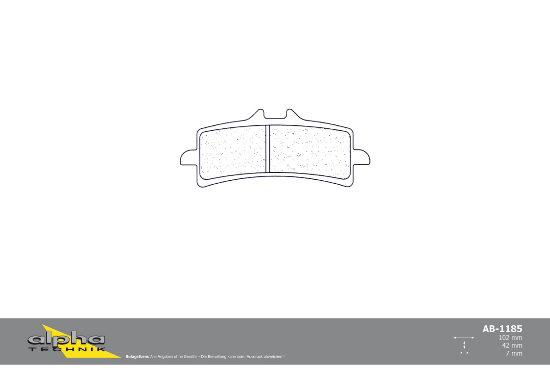 alpha Technik brake pad street with ABE