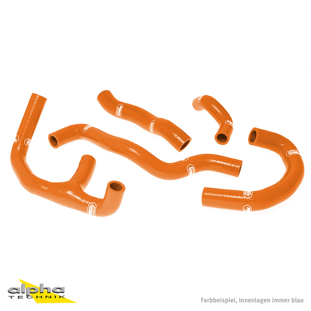 SAMCO SPORT Silicone Hose Kit, Orange, for Aprilia RS250 Model Year 1994-2003