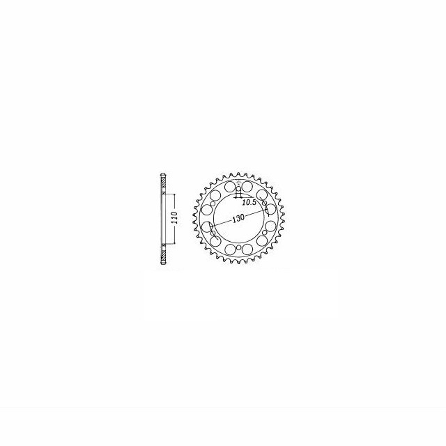 rear sprocket Steel, 48 Teeth, Pitch 530, Black