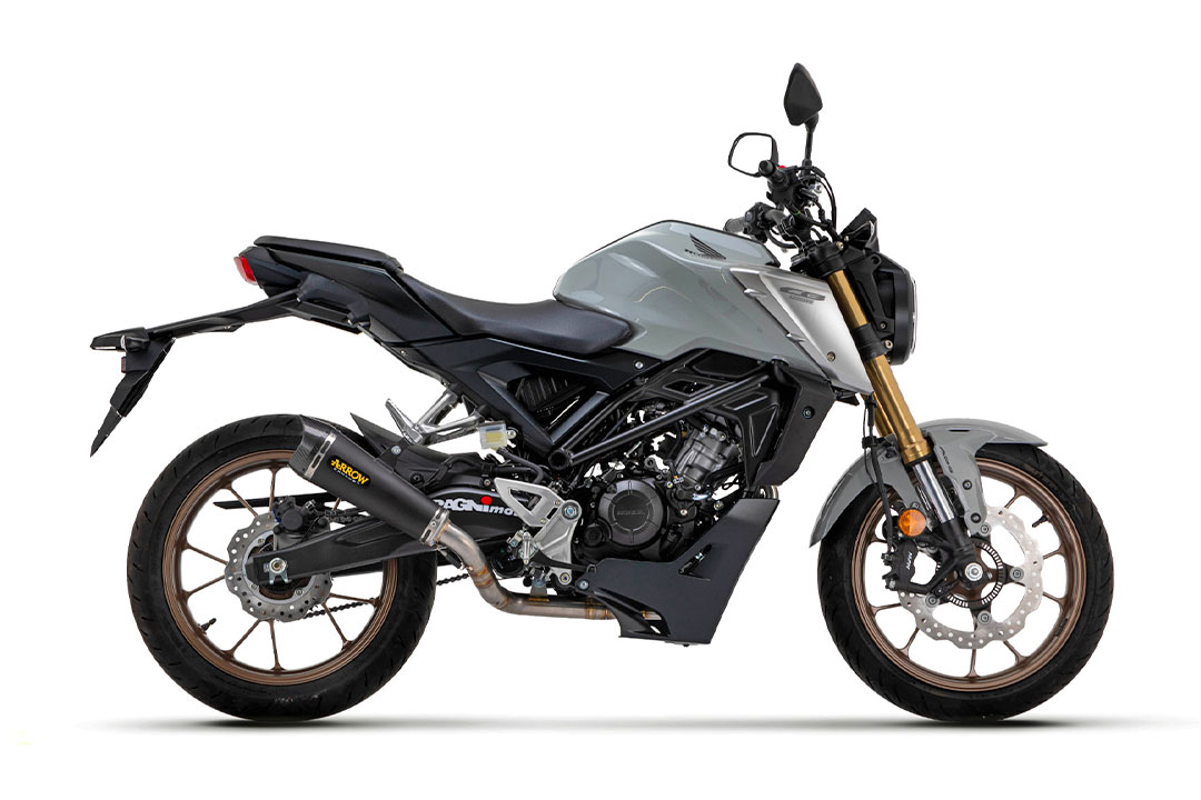 ARROW X-KONE DARK exhaust system for Honda CB125R from model year 2021 onwards