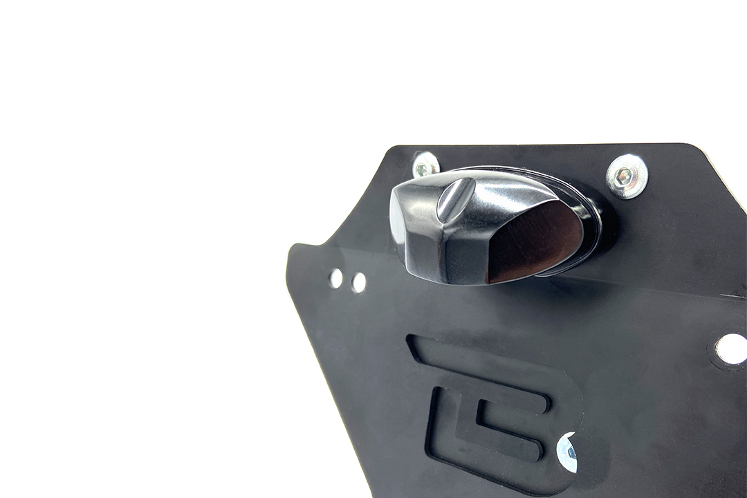 LED Number Plate Light "Micro Space" made of Black Aluminium with E-Mark