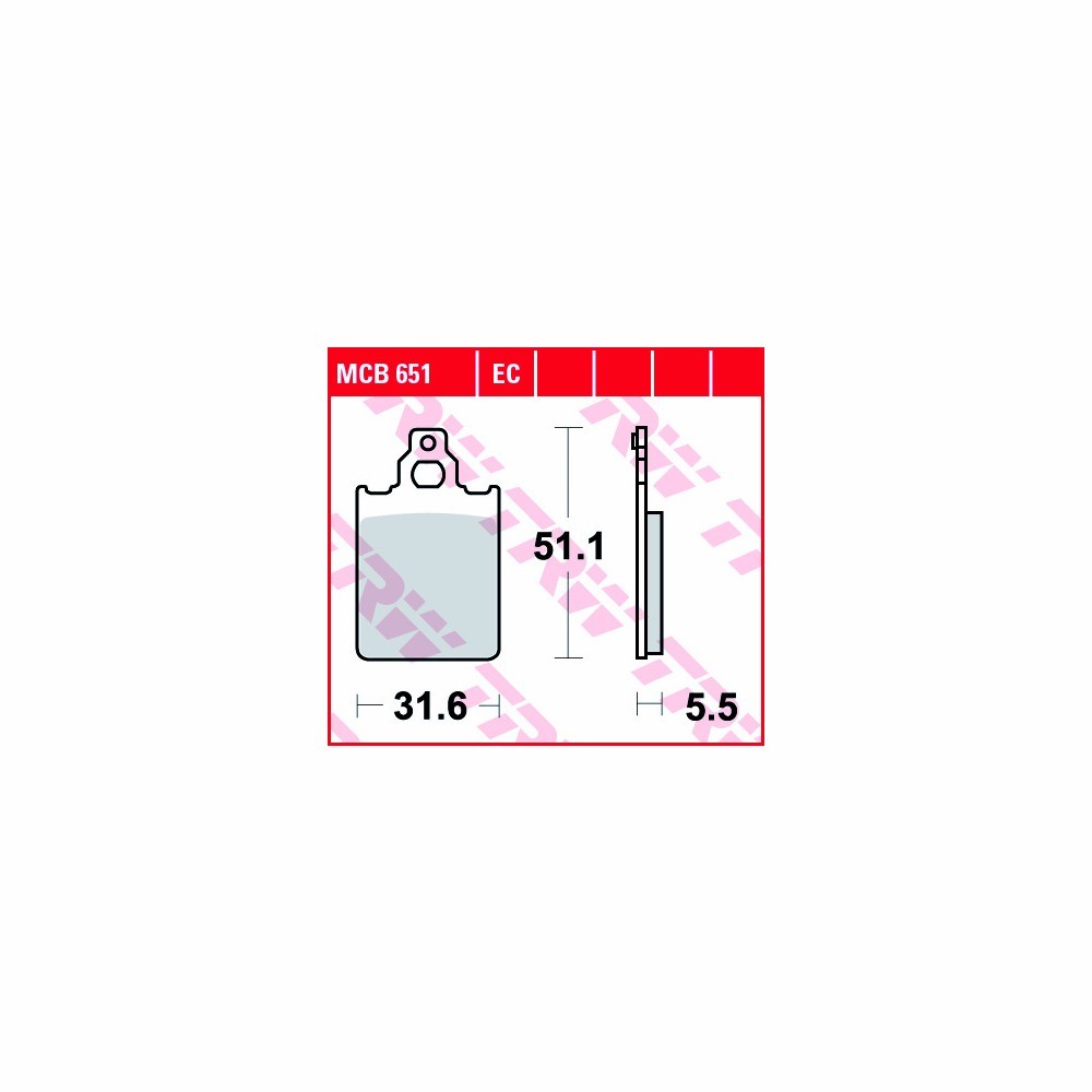 TRW brake pad Set Allround MCB651