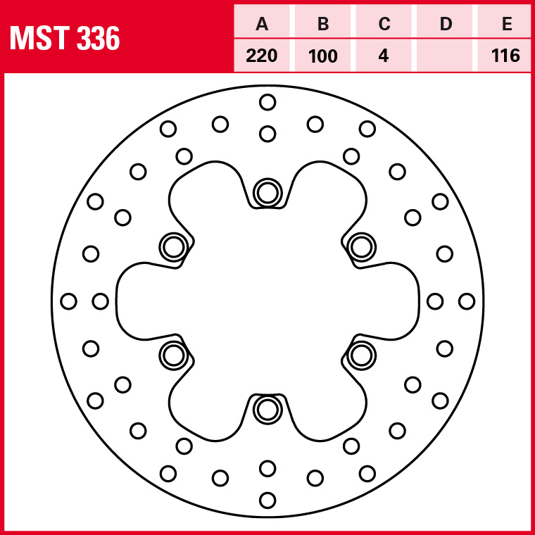 TRW brake disc Allround fixed MST336