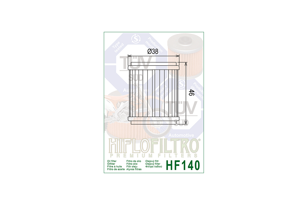 HIFLO oil filter HF140 for various Fantic / Gas Gas / Husqvarna / Yamaha models