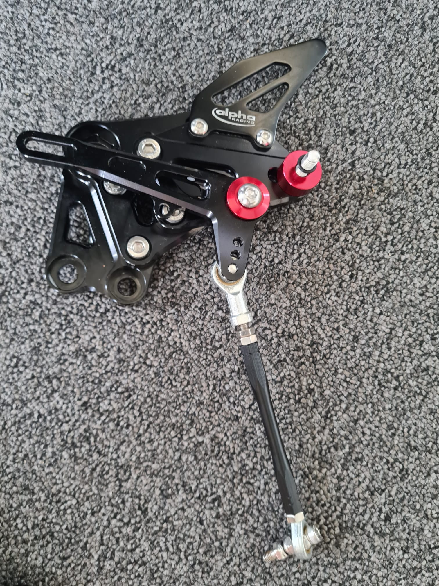 >TRACK< Rearset System black KTM RC390 2014- ABE