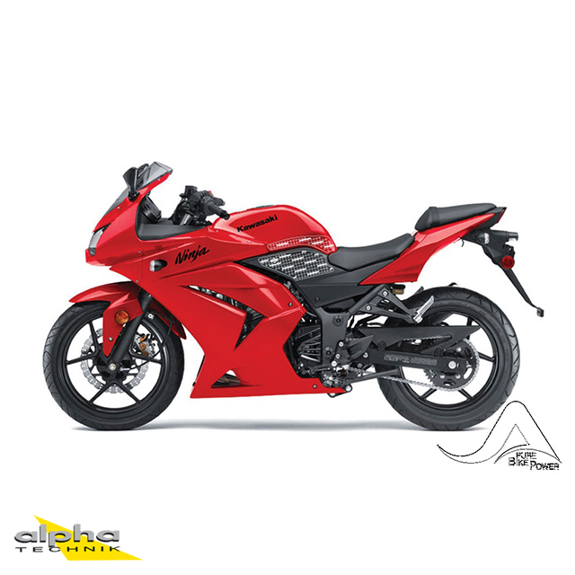 Stompgrip black, Volcano, for Kawasaki Ninja 250R, 2008-2012