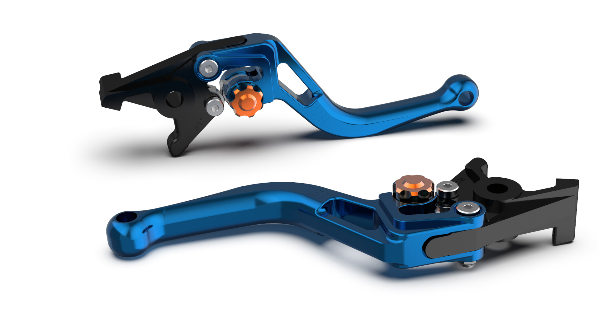 LSL clutch lever BOW L83R, short, blue/orange