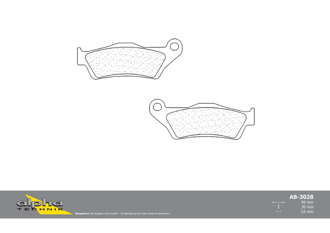 alpha Technik brake pad Scooter with ABE