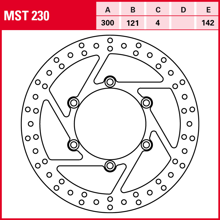 TRW brake disc Allround Fixed MST230