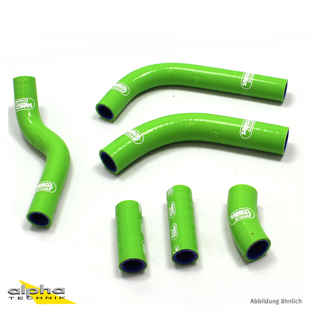 SAMCO SPORT Silicone Hose Kit OEM Design Green for Kawasaki KX450F Model Year 2016-2018