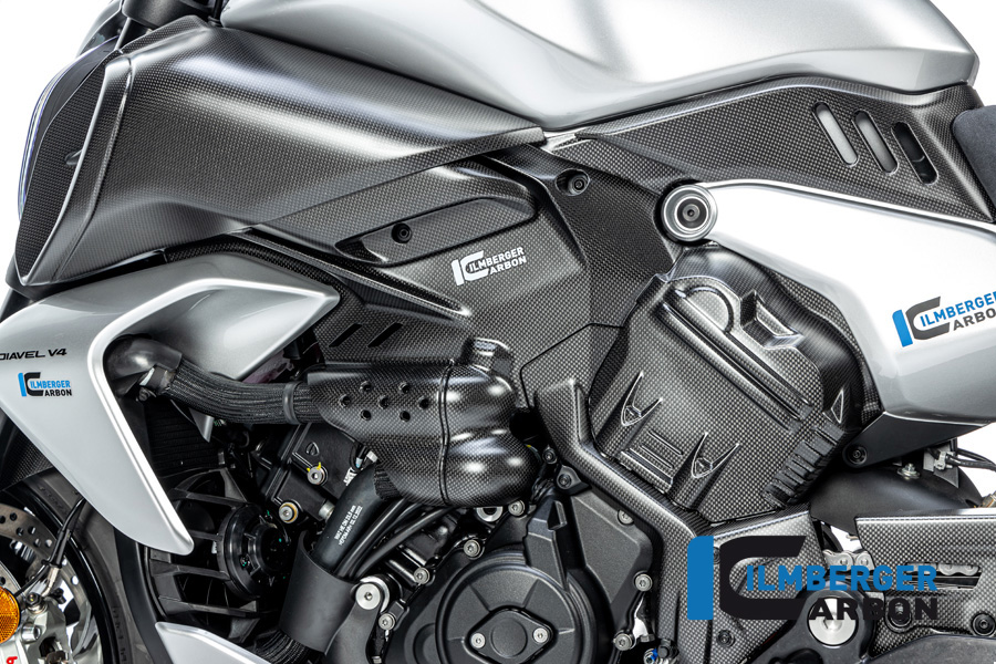 Ilmberger Carbon Cylinder Head Cover left side L/S, Matt, Ducati Diavel V4, 2023-
