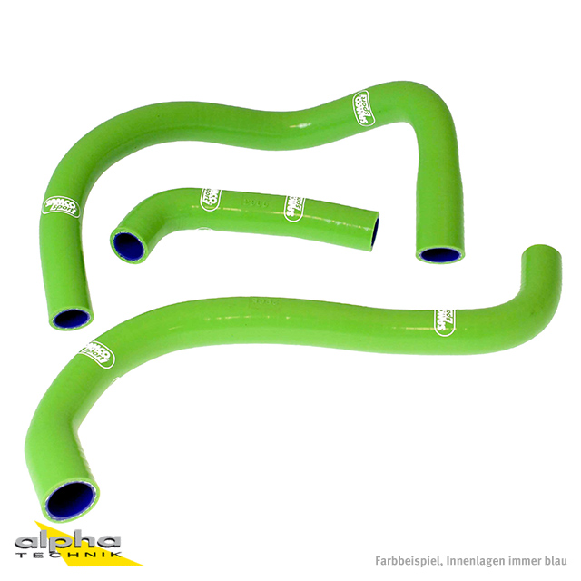 SAMCO SPORT Silicone Hose Kit, green, for Kawasaki ZXR400, not for H2 Model, Model Year 1988