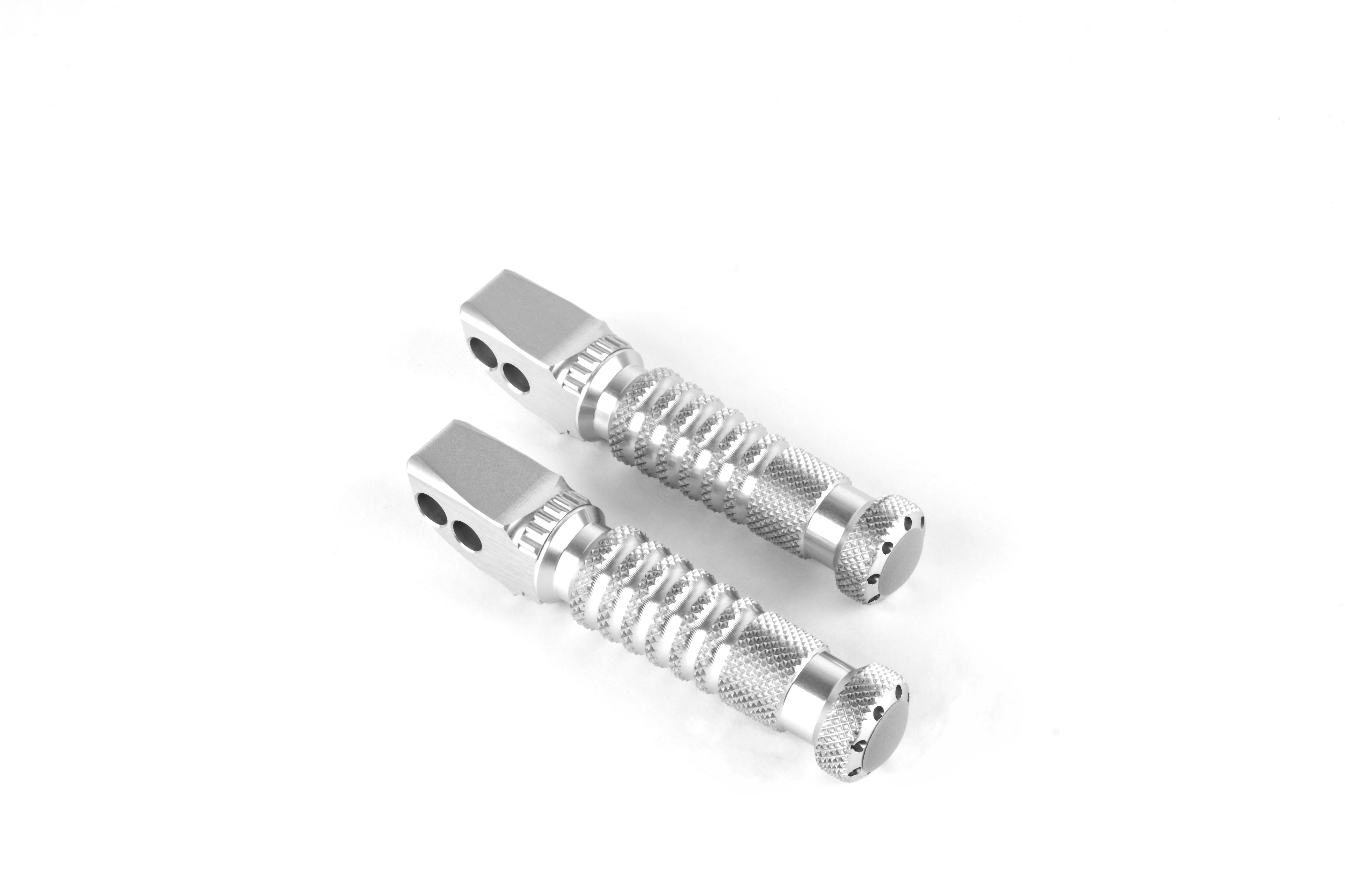 Gilles Sport Replacement Rider Footpeg Kit, Silver, for BMW R1200GS, R850GS, G650GS