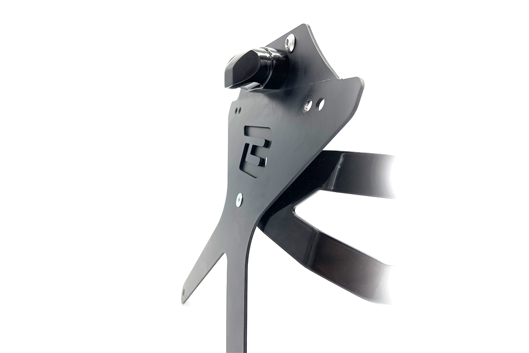 LED Number Plate Light "Micro Space" made of Black Aluminium with E-Mark