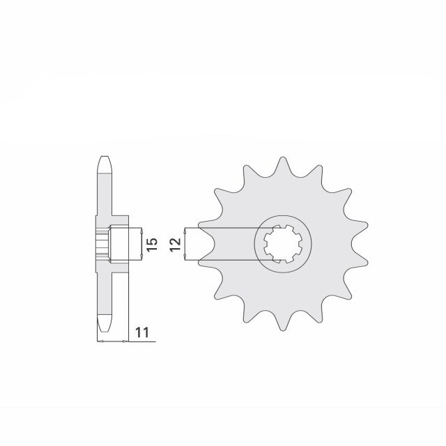 Sprocket, 12 Teeth, 415 Pitch