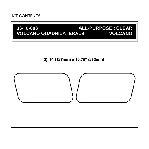 Stompgrip Universal Rectangular Clear Traction Pads for Honda ST1300, 2002-2012, XRV750 Africa Twin, 2000-2003 and Yamaha XT1200Z Super Tenere (Worldcrosser), 2012-2015