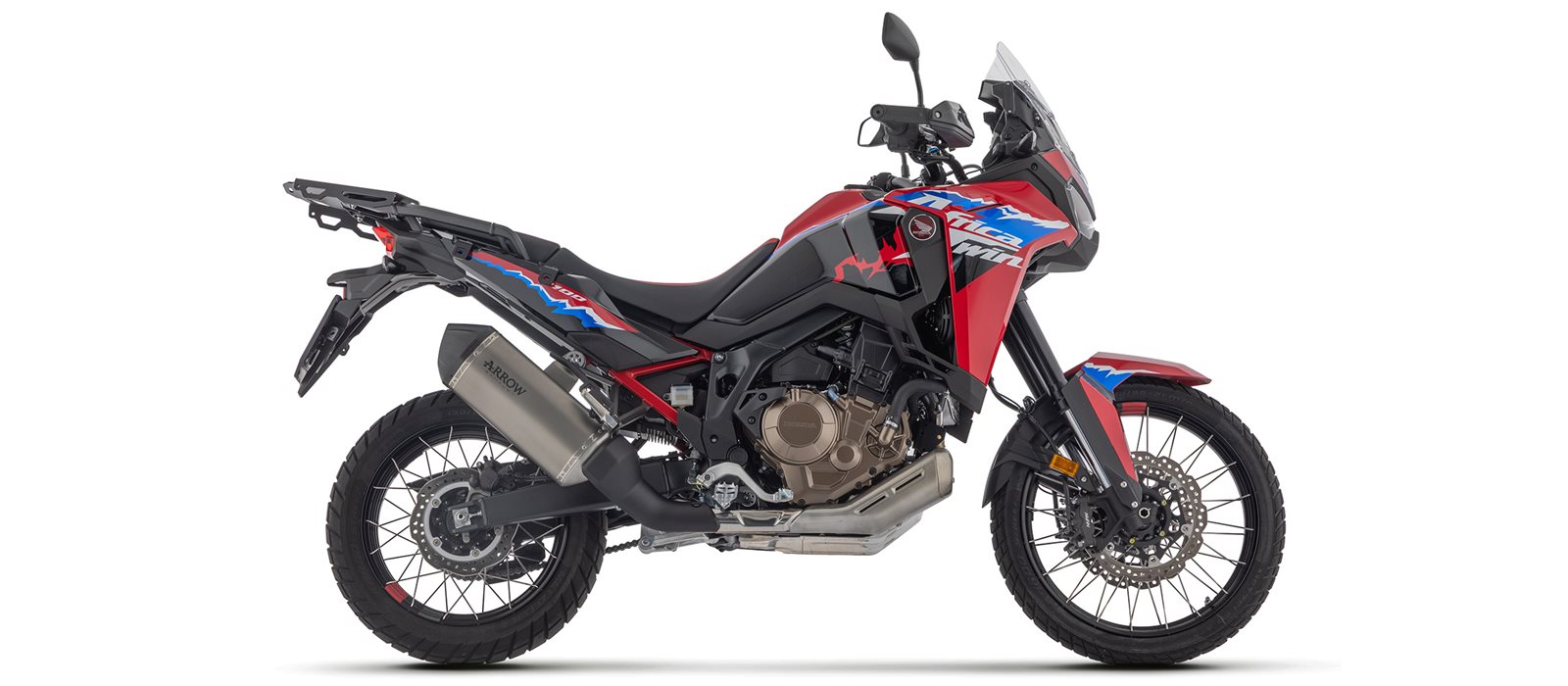 ARROW SONORA Exhaust for Honda CRF1100L Africa Twin 2024-, Titanium and Carbon End Cap