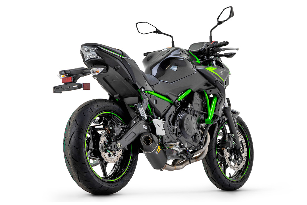 ARROW exhaust system INDY RACE Black Aluminium for Kawasaki Z650 and Ninja 650 Model Year 2021-