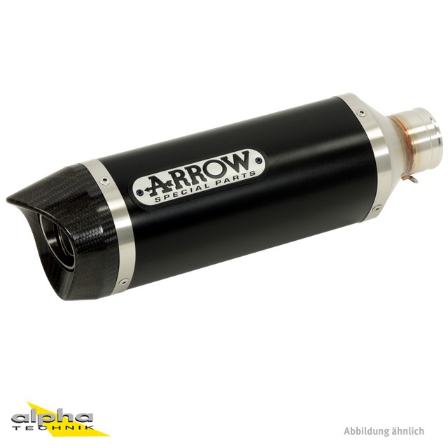 ARROW DARK THUNDER Exhaust for Suzuki GSX-R 600 / 750 Model Year 2011-2016, Black Aluminium