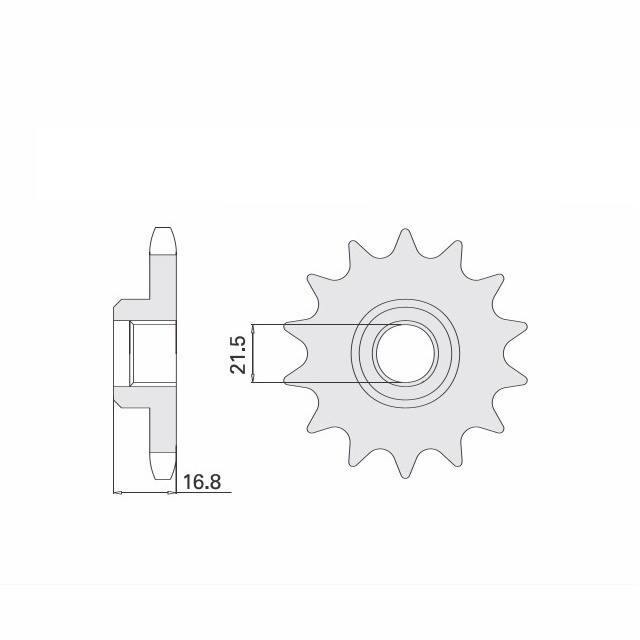 Rubberised sprocket, 16 teeth, 520 pitch