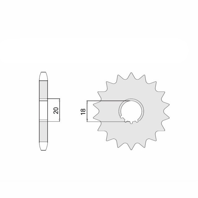 Sprocket, 14 Teeth, Pitch 428