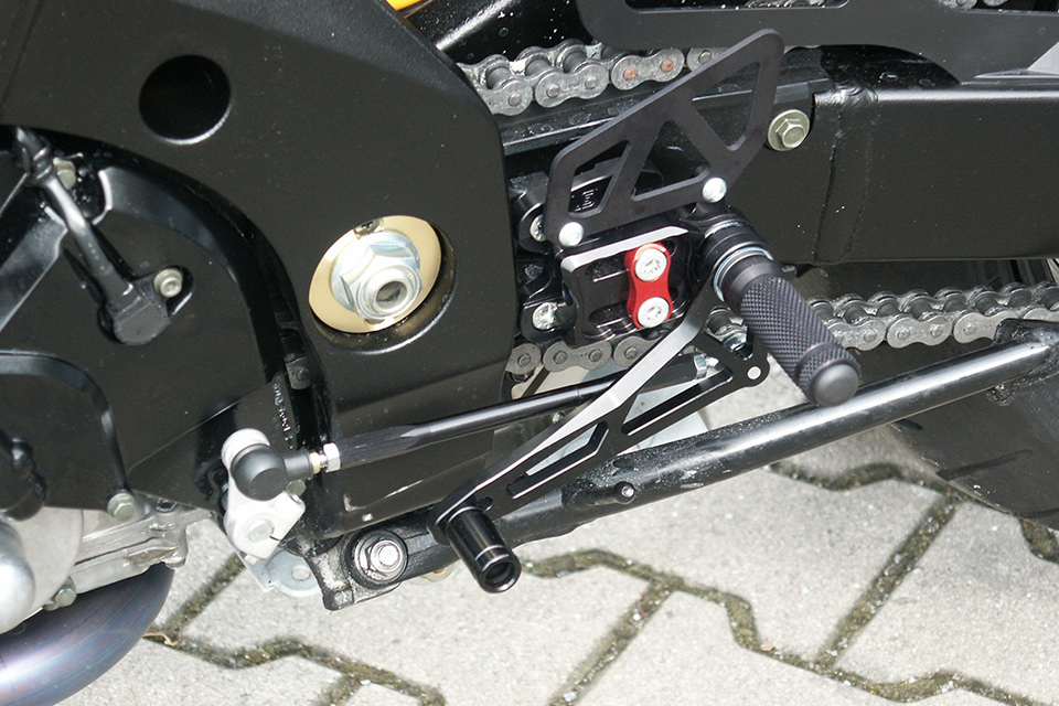 LSL 2Slide Rearset for Suzuki GSXR1000, 2005-2006, Black-Red