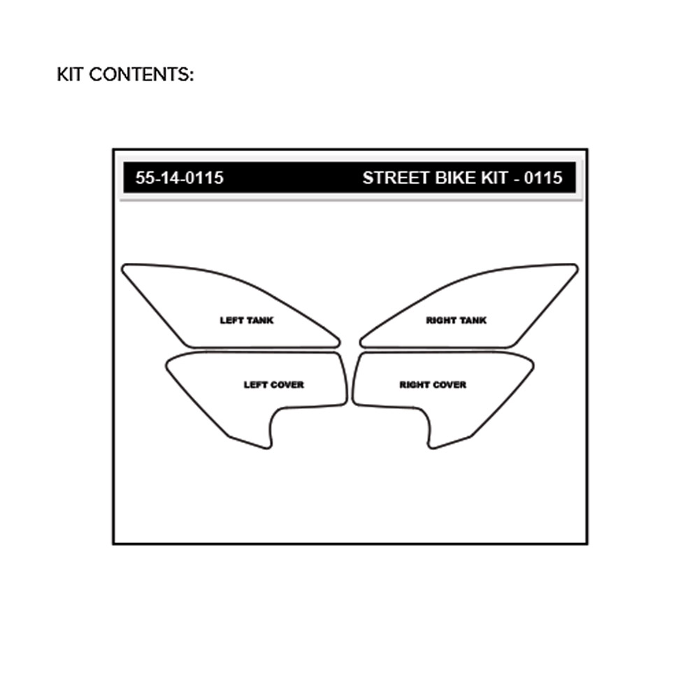 Stompgrip Traction Pads clear, for BMW S1000XR, 2014-2019