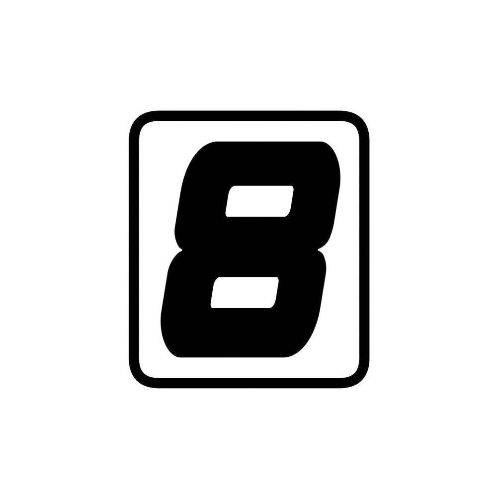 Barracuda Racing Number Sticker "8"