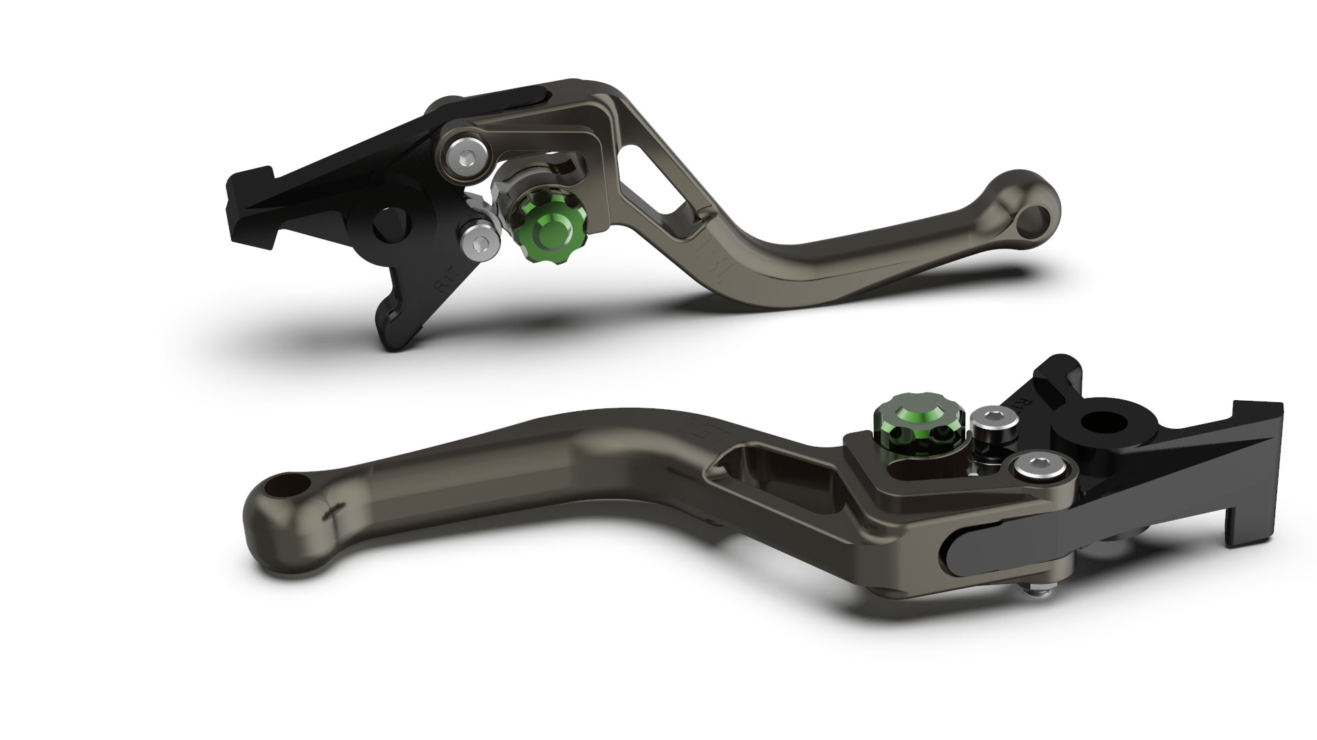 LSL BOW R82 Brake Lever, Short, Anthracite/Green