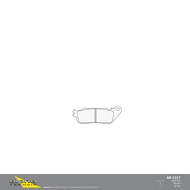 alpha Technik Brake Pad Front Wheel with ABE