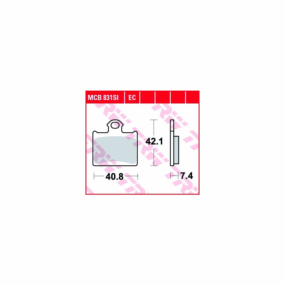 TRW brake pad pad set Sintered Offroad MCB831SI rear