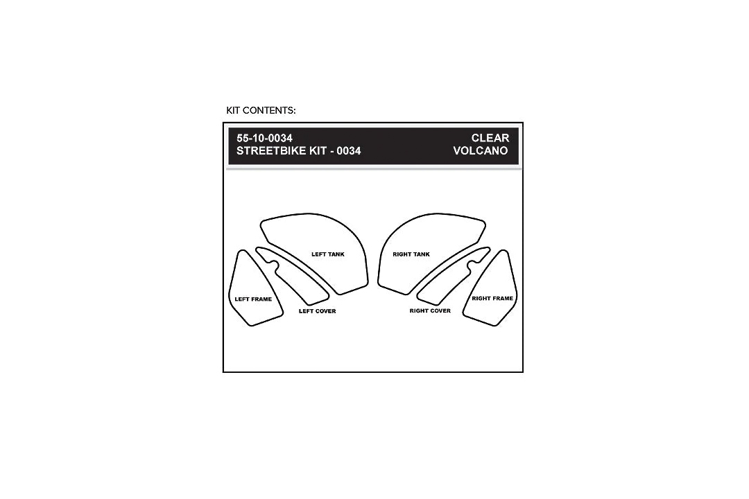 Stompgrip hybrid, Volcano, for Kawasaki ZX10R Ninja, 2008-2010