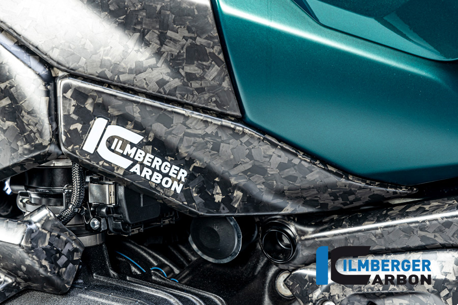 Ilmberger Carbon lower fuel tank cover left side L/S, Black Diamond Carbon, matte, BMW R1300GS 2023-