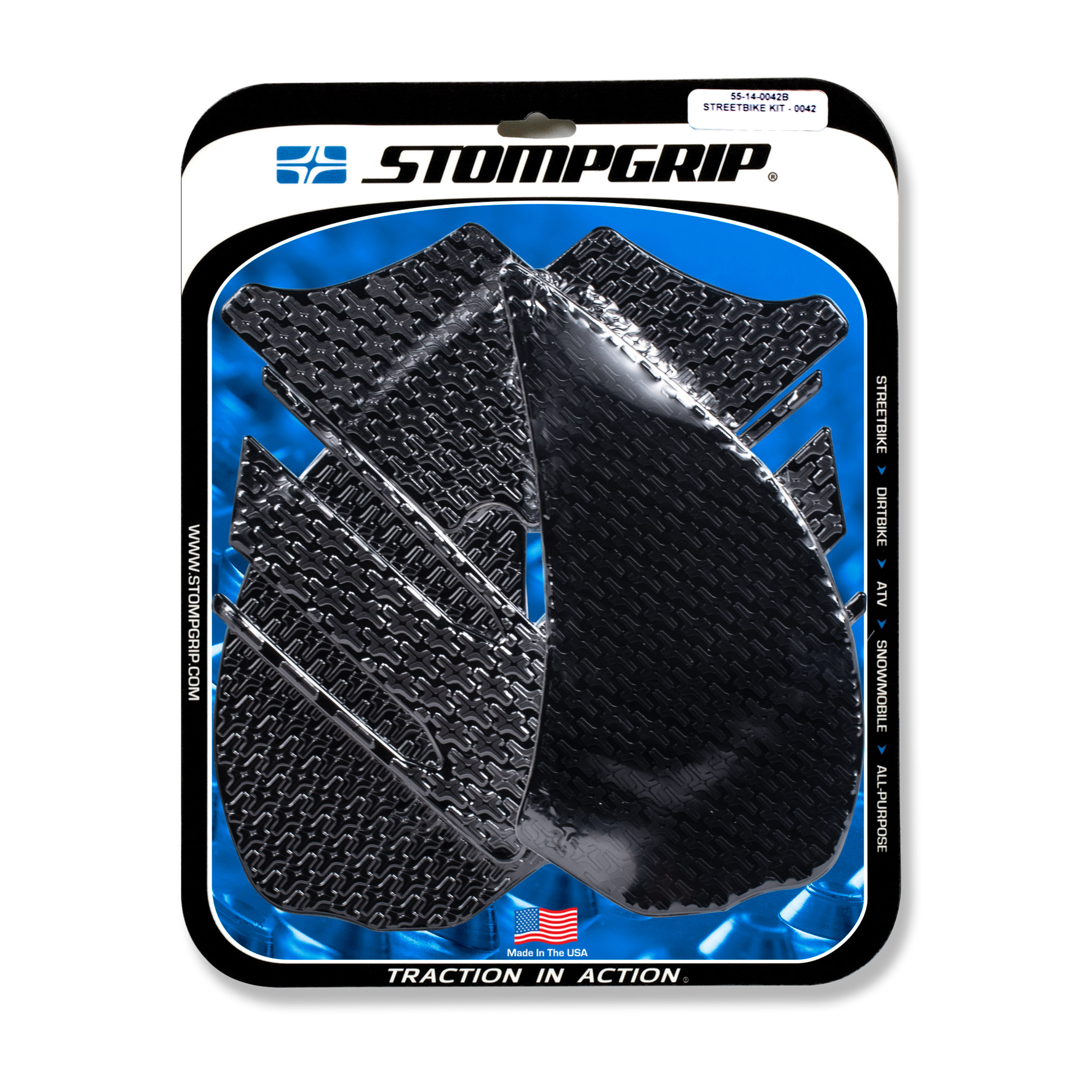 Stompgrip Traction Pads black, for Kawasaki ZZR1400, 2012-2020