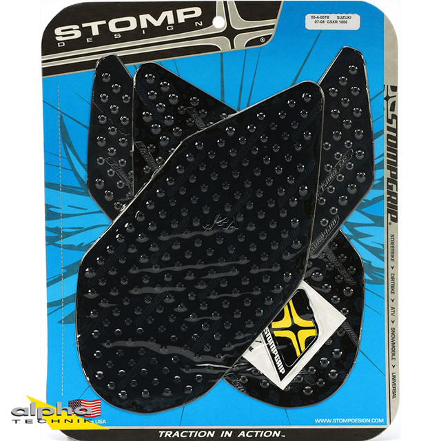 Stompgrip black, Volcano, for Suzuki GSX-R1000, 2007-2008