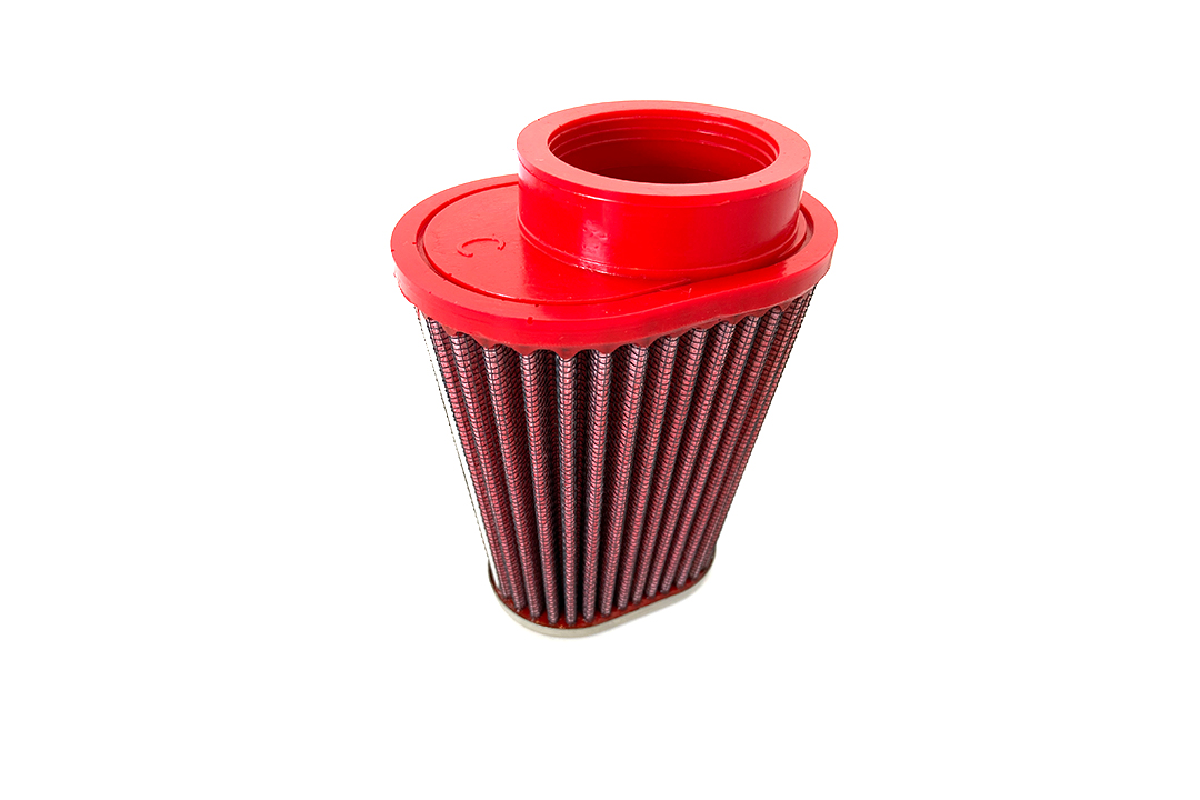 BMC Universal Conical Sports Air Filter, 50 mm Diameter, 120 mm Length, Central, Chrome Cap