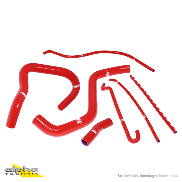 SAMCO SPORT Silicone Hose Kit, red, for Suzuki GSX1300R Hayabusa, model year 2008-2019