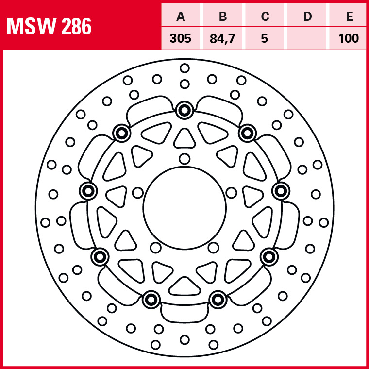 TRW brake disc Allround Floating MSW286