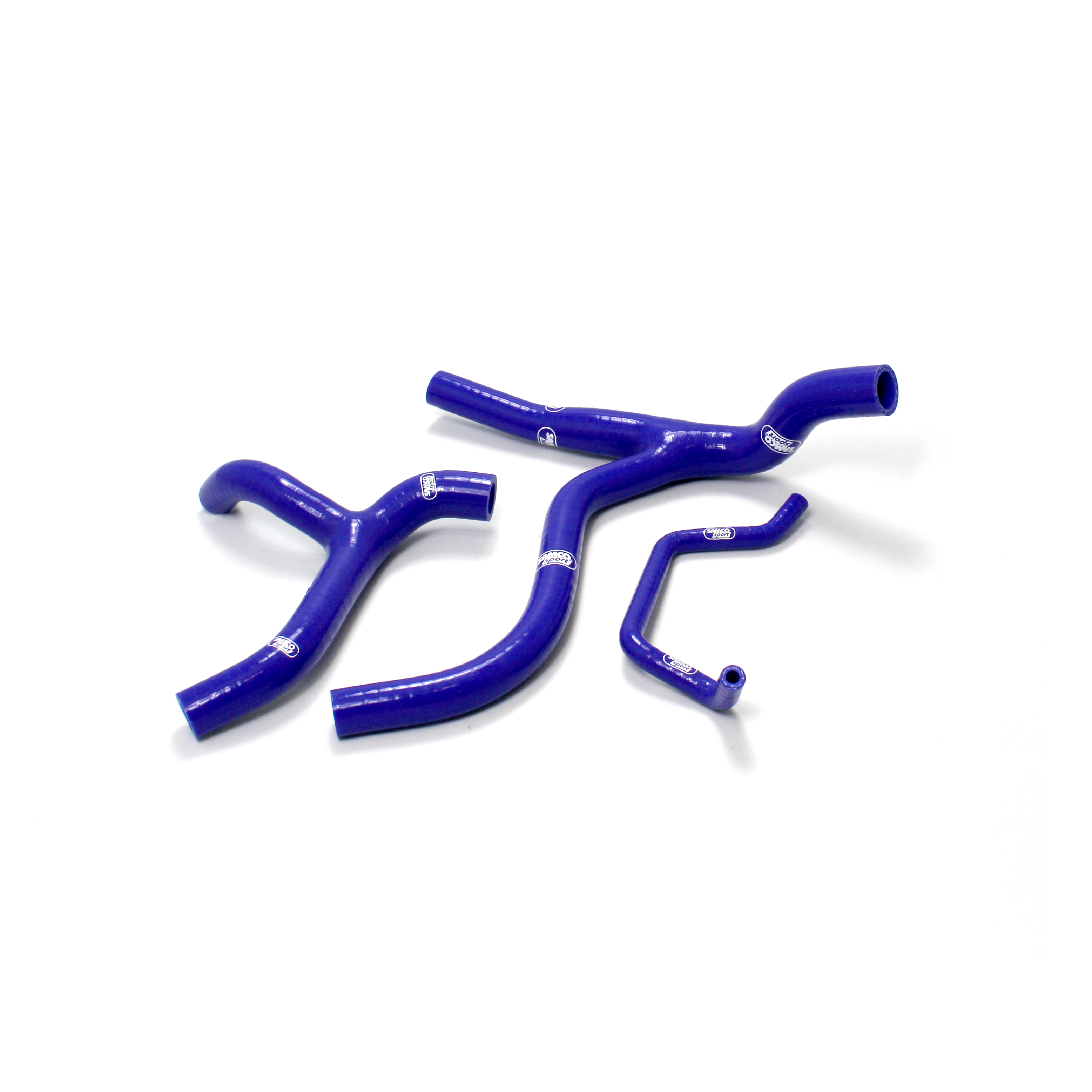 SAMCO SPORT Silicone Hose Kit Y-Piece - Race Design blue for Kawasaki KX450F Model Year 2012-2015