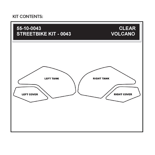 Stompgrip hybrid, Volcano, for Kawasaki, Ninja 250SL, Z300 2015-2016, Ninja 300 2013-2017, Z250SL 2015-2017