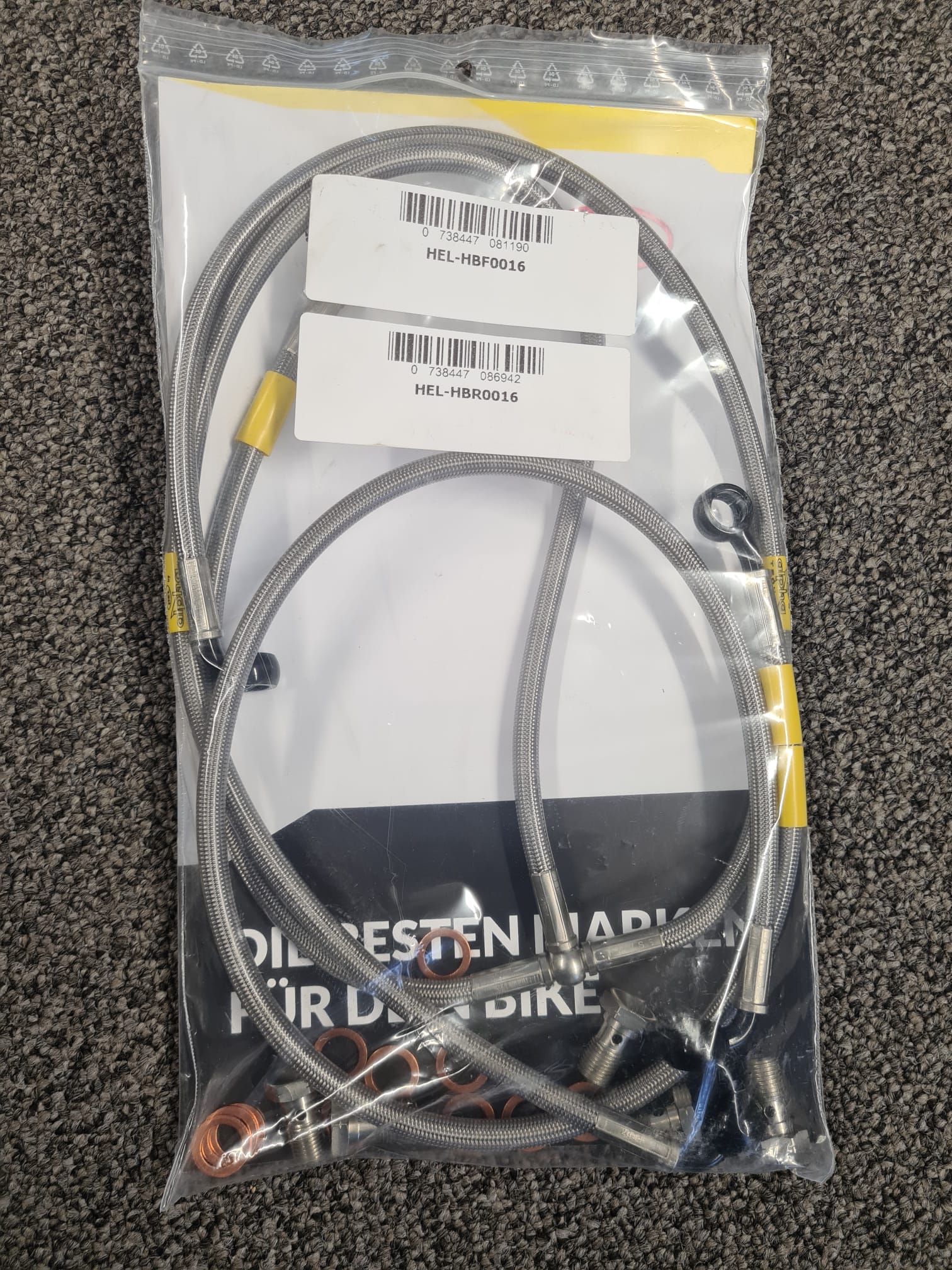 HEL Braided Break Line for Aprilia Shiver SL750 , 