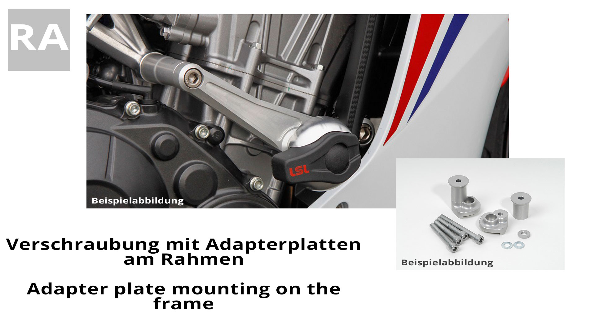 LSL Crash Pad Mounting Kit for KTM Duke 790, black
