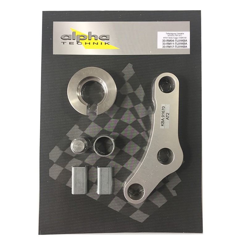 alpha Technik Lowering Kit 45mm for Yamaha MT07 / MT07 Moto Cage, Type RM04, from Model Year 2014-