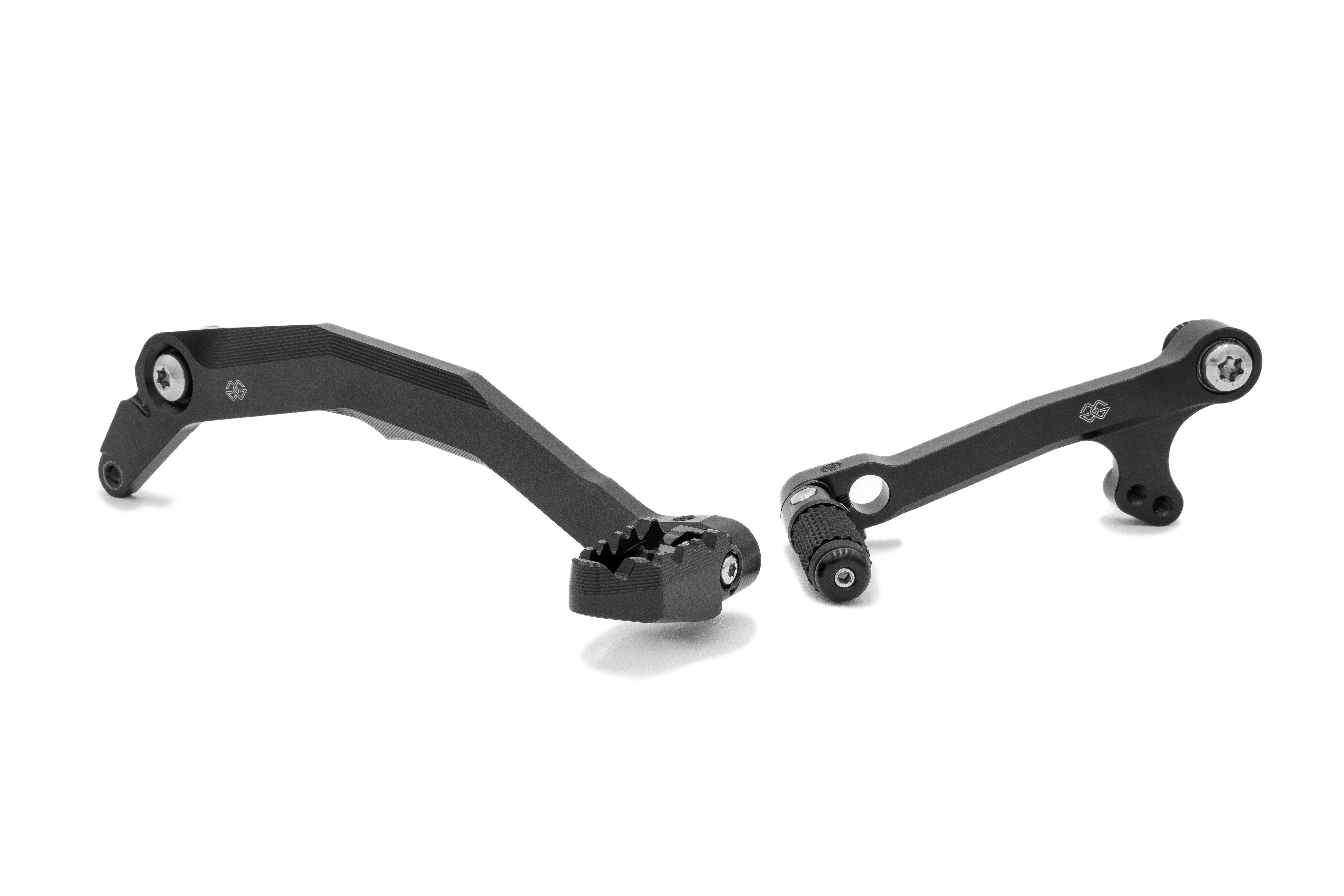 GILLES RCT Gear and Brake Lever Kit D05 in black, for Ducati DesertX 2022-