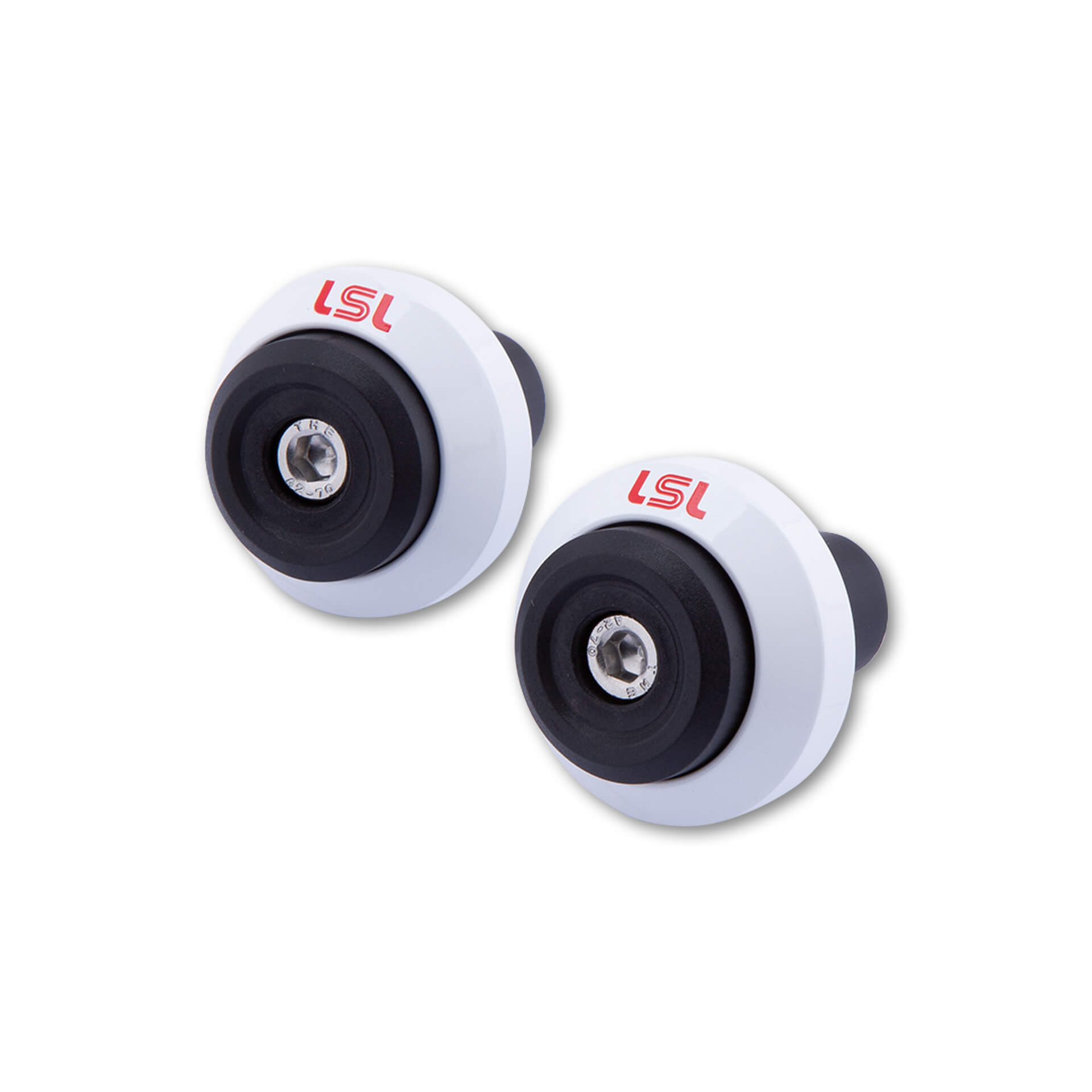 LSL handlebar weight GONIA, aluminium, with LSL logo, for handlebar with 14mm and 18mm inner diameter, white