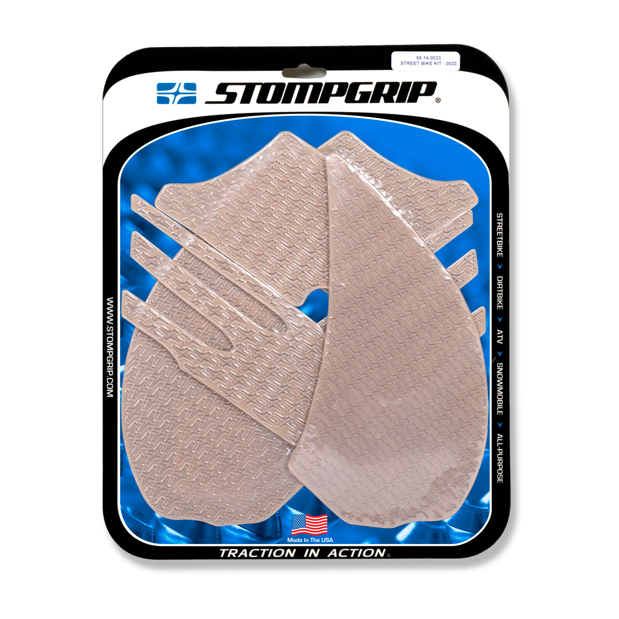 Stompgrip Traction Pads clear, for Kawasaki ZZR1400, 2006-2011